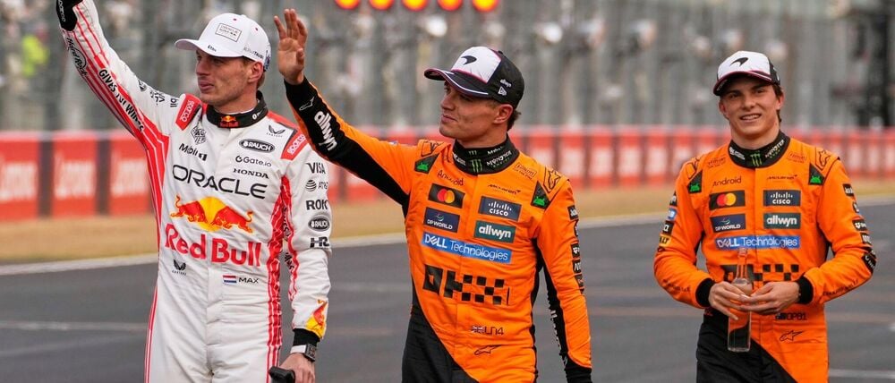 Verstappen, Norris oder Piastri (v.l.): Wer von den drei Fahrern wird sich in Abu Dhabi krönen? (Archivbild)