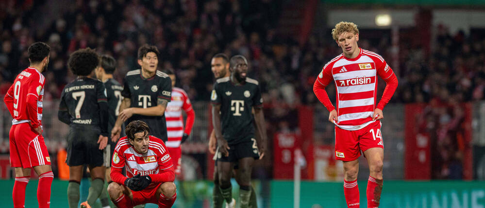 Enttäuschte Gesichter beim 1. FC Union.