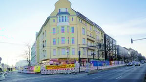 Die Dauerbaustelle am U-Bahnhof Kaiserdamm in Berlin.