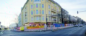 Die Dauerbaustelle am U-Bahnhof Kaiserdamm in Berlin.