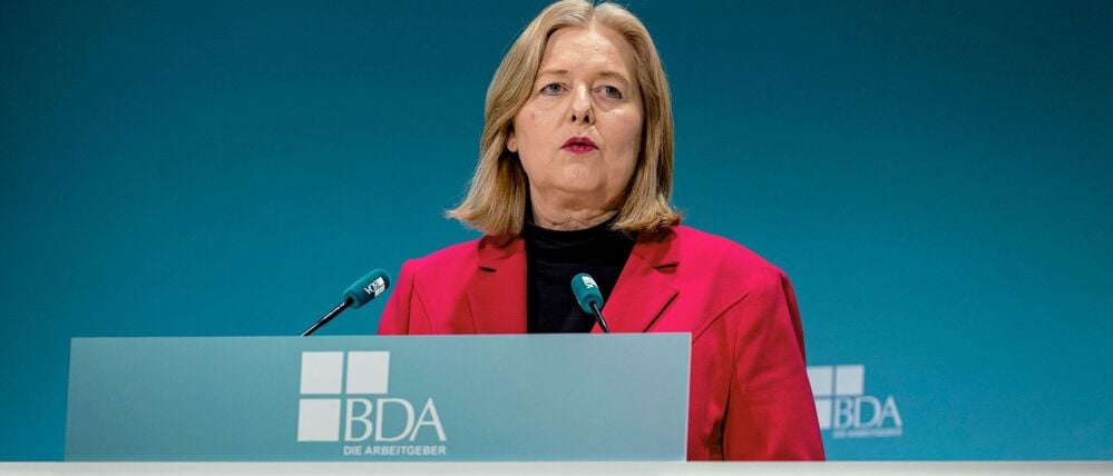 Bärbel Bas (SPD), Bundesministerin für Arbeit und Soziales, spricht am 25.11. beim Arbeitgebertag 2025.