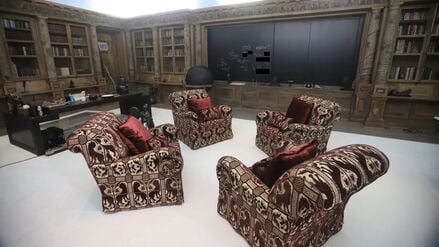 Dieses undatierte Foto, das von den Demokraten im House Oversight Committee veröffentlicht wurde, zeigt ein Zimmer von Jeffrey Epstein auf den US Virgin Islands. 