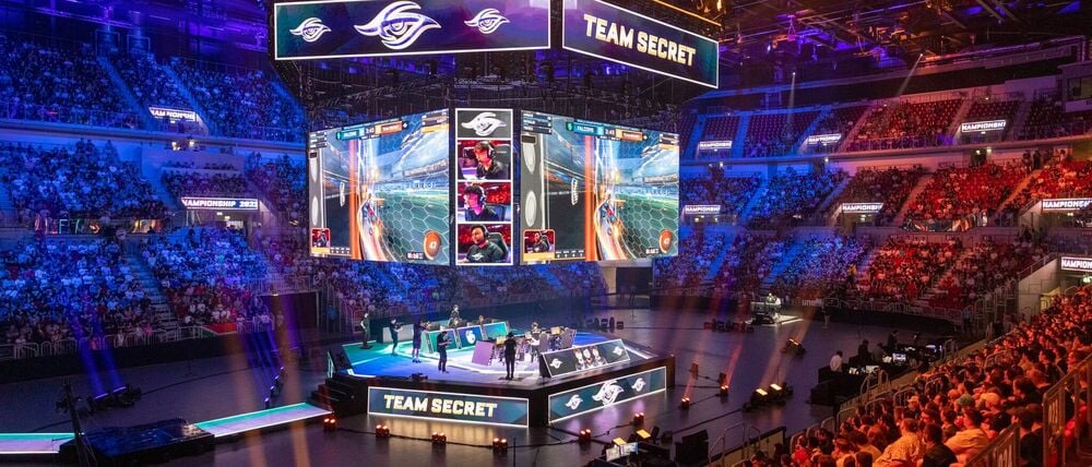 Ein E-Sport-Turnier (zum Spiel Rocket League) in Düsseldorf 2023. (Archivbild)