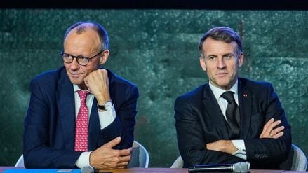 Der Bundeskanzler Friedrich Merz (CDU) und der französische Präsident Emmanuel Macron.