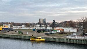 Das Containerdorf im Südhafen.