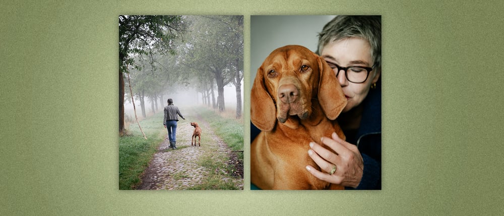 Gabriele Bärtels mit Hündin Emma.