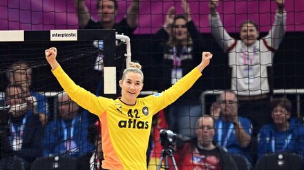 Torhüterin Katharina Filter überragt beim Viertelfinal-Einzug.