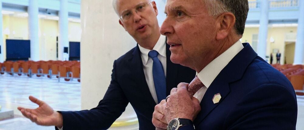 Den US-Sondergesandten Steve Witkoff hat Kirill Dmitrijew hofiert, für den Bundeskanzler Merz hat er nur Spott übrig. (Archivbild)