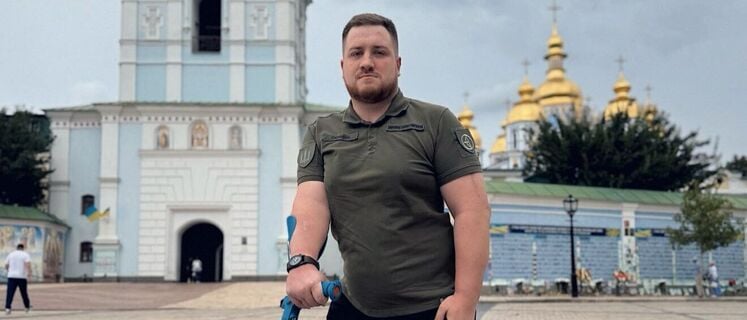 Photos for an article about Oleh Symoroz.  A photo taken on Sophia Square in Kyiv.