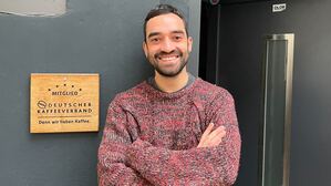 Robert Riquelme, 34 Jahre alt, geboren in Chile und Mitglied im Deutschen Kaffeeverband.