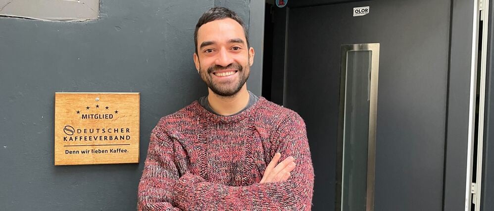 Robert Riquelme, 34 Jahre alt, geboren in Chile und Mitglied im Deutschen Kaffeeverband.