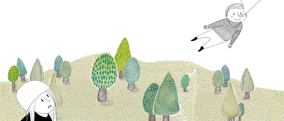 In „Nino und die Nasenblase“ wird seine Rotznase dem zweijährigen Nino zum Heißluftballon.