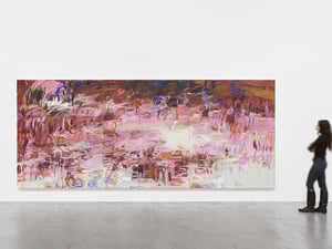 Das Bild „Me, as a Landscape“ (2025) von Janaina Tschäpe ist von Monets Seerosenteich inspiriert. 