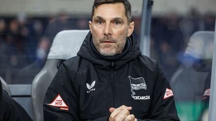 Hertha-Trainer Stefan Leitl will weiter auf der Erfolgsspur bleiben. (Archivbild)