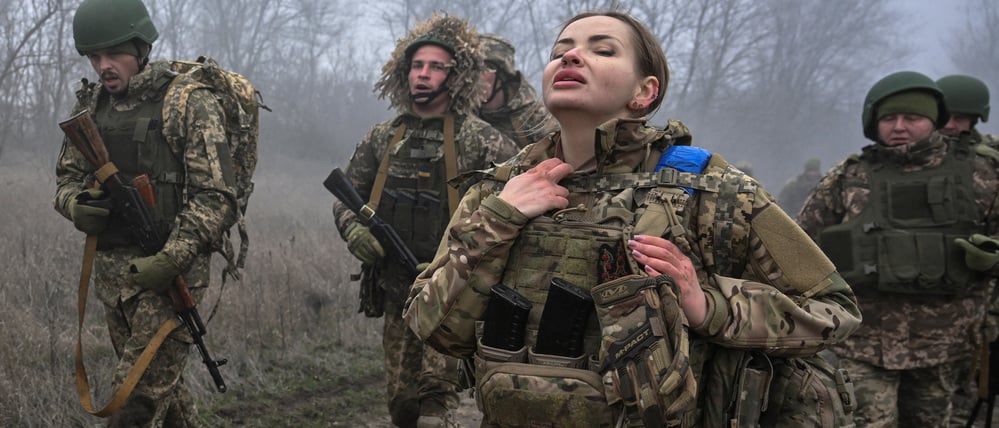 Soldaten der ukrainischen Streitkräfte in der Region Saporischschja