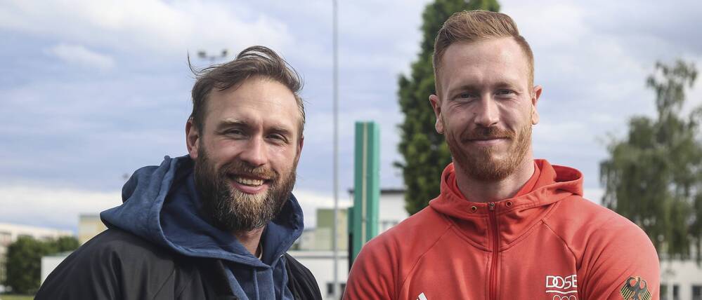 Robert Harting (li.) und Christoph Harting sind sich nicht immer einig.