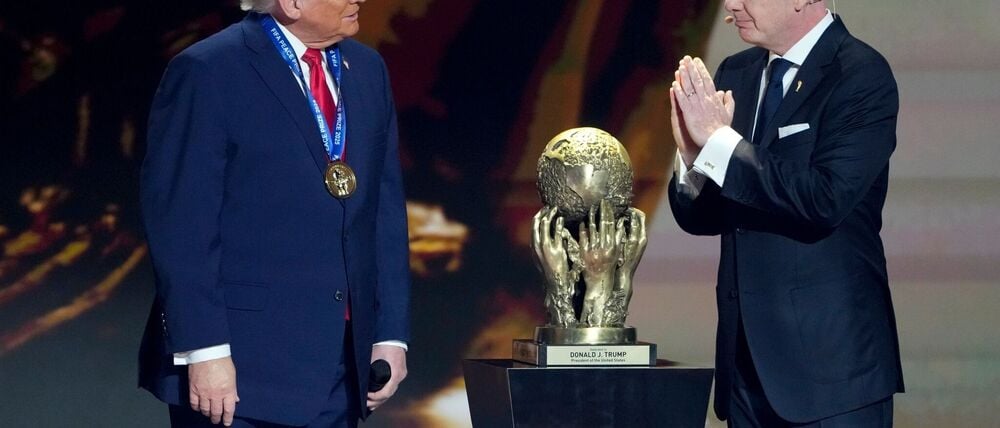 US-Präsident Donald Trump wurde von FIFA-Präsident Gianni Infantino ausgiebig gewürdigt.