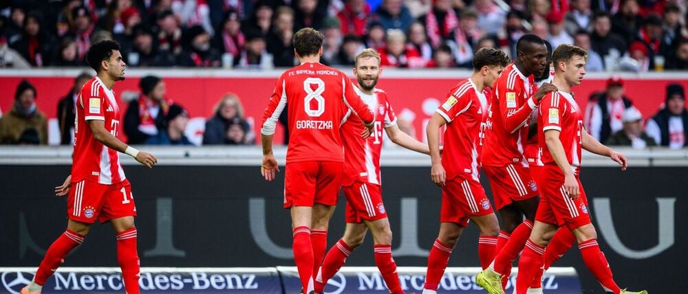 Konrad Laimer trifft zur Münchner Führung.