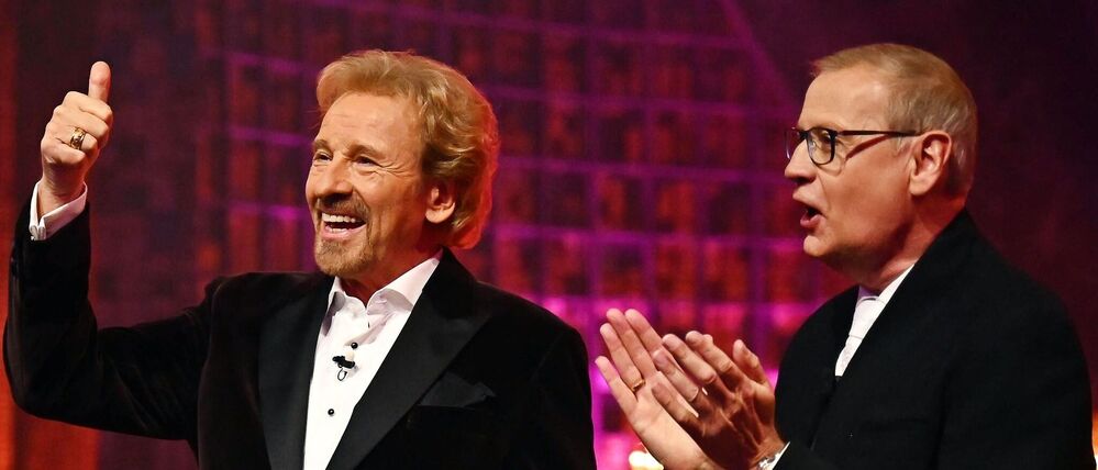 Die Moderatoren Thomas Gottschalk und Günther Jauch.