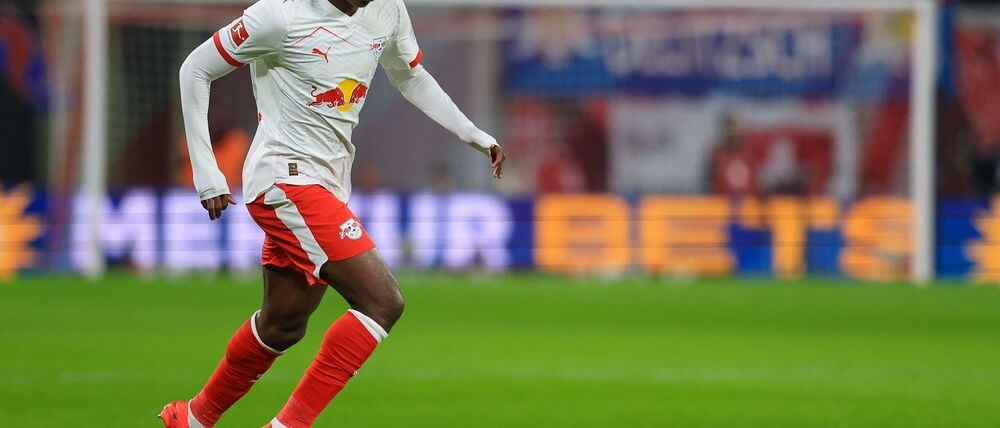 Yan Diomandé von RB Leipzig gelang beim 6:0 gegen Eintracht Frankfurt ein Dreierpack.