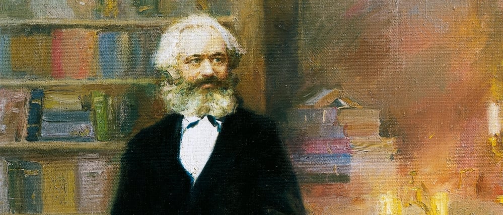 UNSPECIFIED - SEPTEMBER 17: Karl Marx in his studio, 1875, painting by Zhang Wun. Treviri, Karl-Marx-Haus (Photo by DeAgostini/Getty Images)