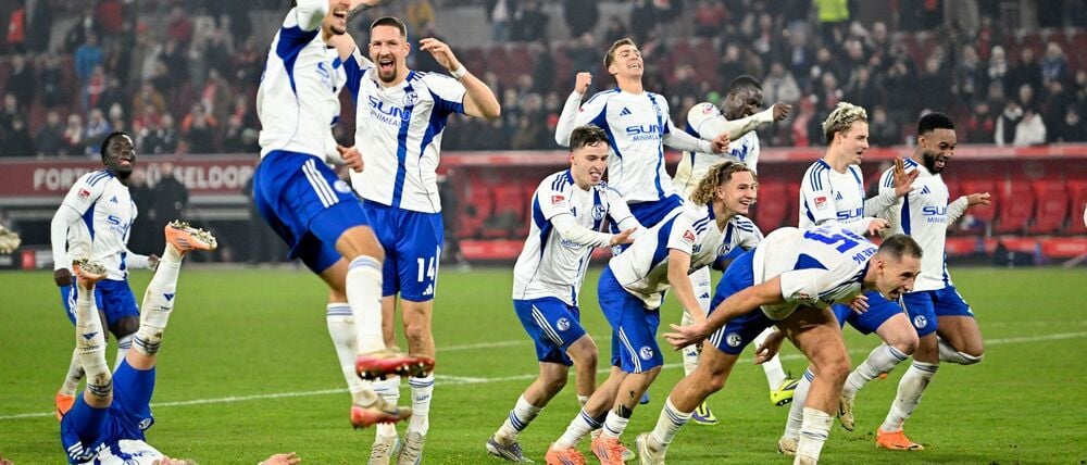Schalker Freude nach dem Schlusspfiff.