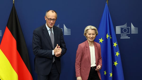 Kanzler Friedrich Merz und EU-Kommissionspräsidentin Ursula von der Leyen in Brüssel