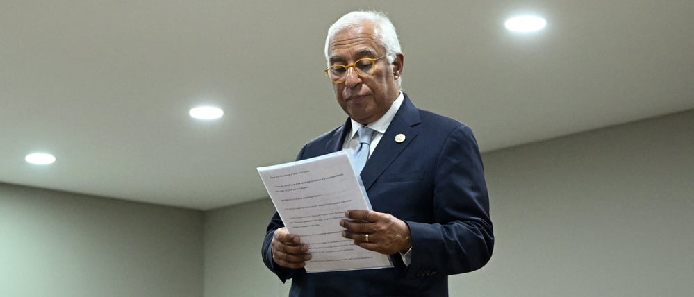 EU-Ratspräsident António Costa am 22. November beim G20-Gipfel in Johannesburg.