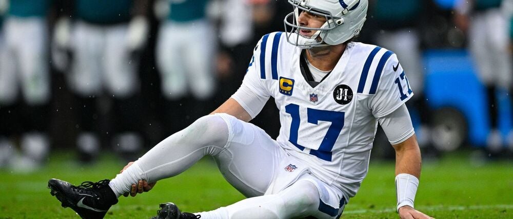 Colts-Quarterback Daniel Jones fällt lange aus.