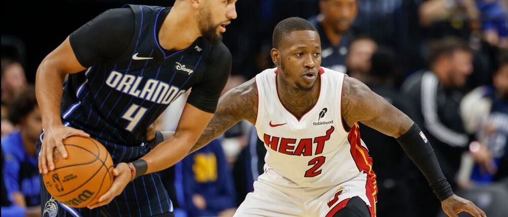 Terry Rozier (r) spielte zuletzt für Miami. (Archivbild)