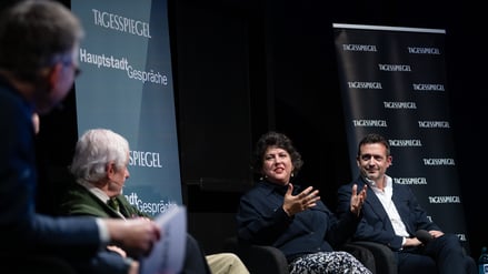 Hauptstadtkultur im Wandel: Christian Tretbar, Peter Raue, Ruth Ur und Till Brönner (von links nach rechts).