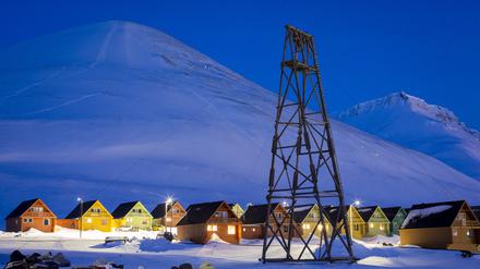 Der Ort Spitzbergen in Norwegen.