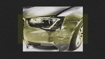 Ein Schaden an dem Audi des Bezirksverordneten in Berlin-Lichtenberg.