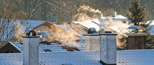 Rauchende Kamine in Ruhpolding.