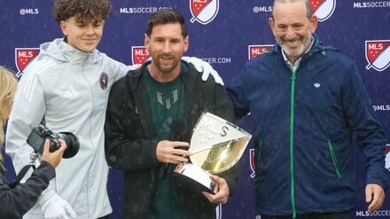 Lionel Messi (Mitte) ist zum MVP der Major League Soccer gewählt worden.