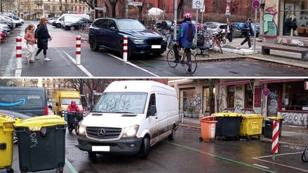 Chaos in der Stargarder Straße.