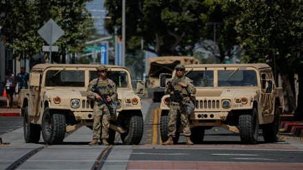 Mitglieder der kalifornischen Nationalgarde im Juni in Santa Ana.