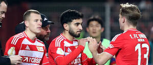 Livan Burcu gab sein Debüt für Union als Einwechselspieler im Pokal gegen den FC Bayern.