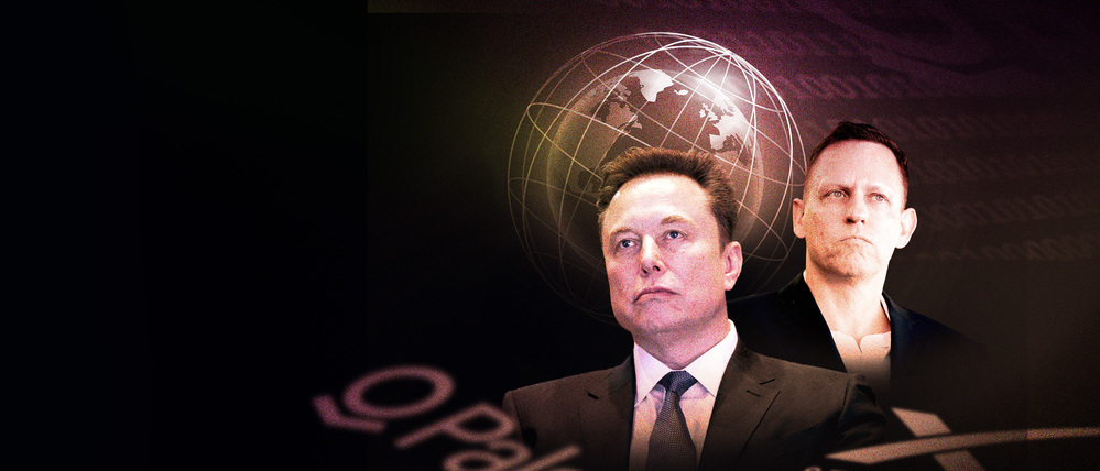 Elon Musk (rechts) und Peter Thiel (Montage).