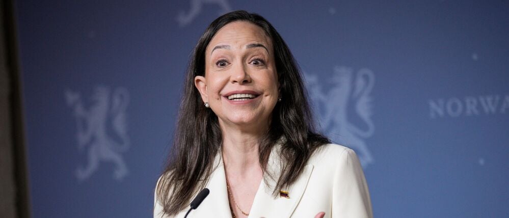 Die Friedensnobelpreisträgerin María Corina Machado ist mit Verspätung in Oslo eingetroffen.