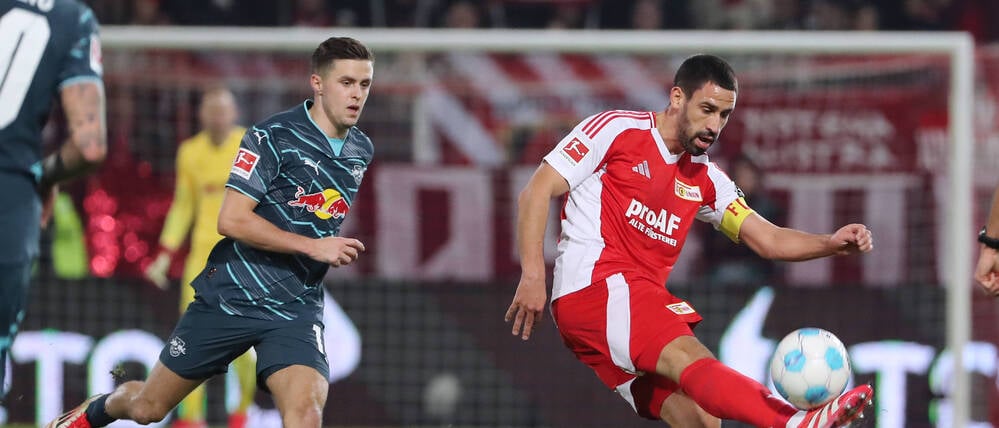 Nach seiner Gelbsperre kehrt Rani Khedira (rechts, hier gegen Leipzigs Christoph Baumgartner) gegen seinen Ex-Klub zurück in die Startelf.