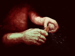 Feuerstein und Pyrit – steinzeitliches Handwerkszeug zum Feuermachen.