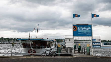 Der Anleger der Ausflugsdampfer am Großen Wannsee.