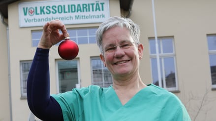 Elisabeth Diemer, Pflegekraft bei der Volkssolidarität Potsdam.