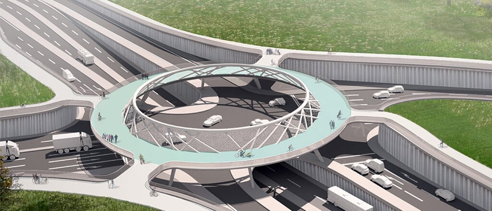 Eine Simulation der Tangentialverbindung Ost.