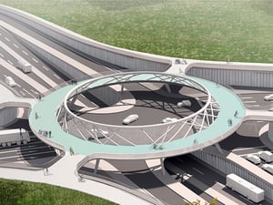 Eine Simulation der Tangentialverbindung Ost.