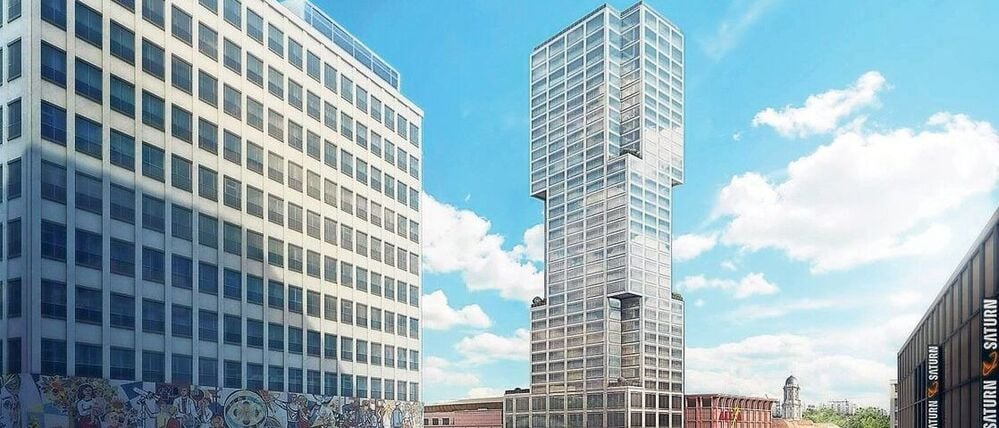 Der Entwurf für den Wohnturms „Alexander – Berlin’s Capital Tower“ vom Architekturbüro Ortner + Ortner.