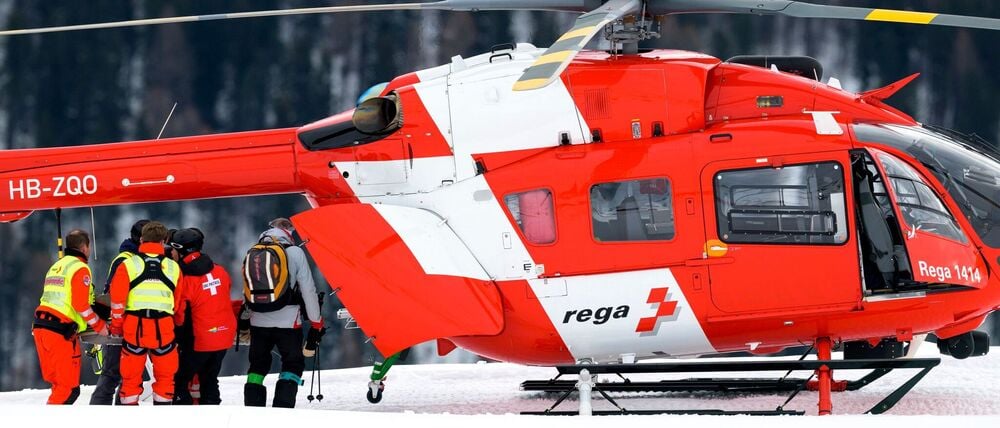 Skirennfahrerin Michelle Gisin wurde am Donnerstag per Hubschrauber geborgen.