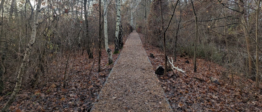 Auf diesem Weg startet die Route vom nördlichen Eingang des Südgeländes.