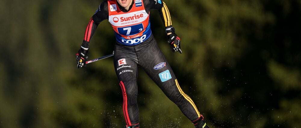 Coletta Rydzek verpasste Rang drei beim Team-Sprint nur knapp.
